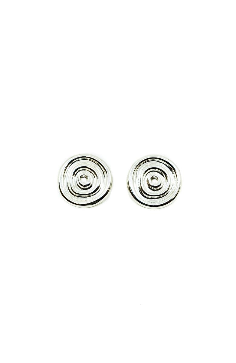 FRY POWERS SUN POWERS Saucer Earrings, Main, color, Silver