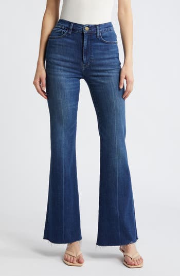 FRAME FRAME LE EASY FLARE RAW HEM JEANS