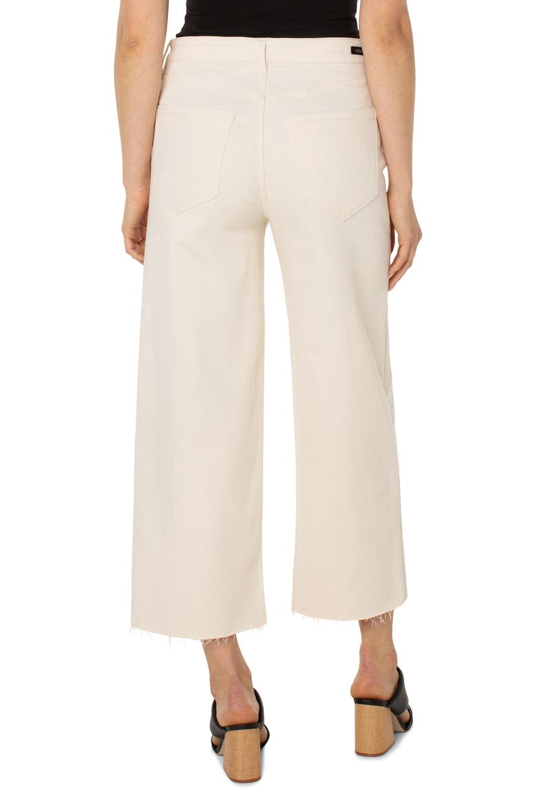Stride High Waist Raw Hem Wide Leg Jeans, Alternate, color, SEASIDE DUNES