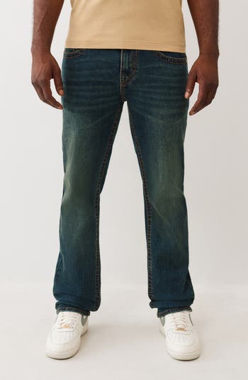 True Religion Ricky Big T-flap Straight Leg Jeans In Blue