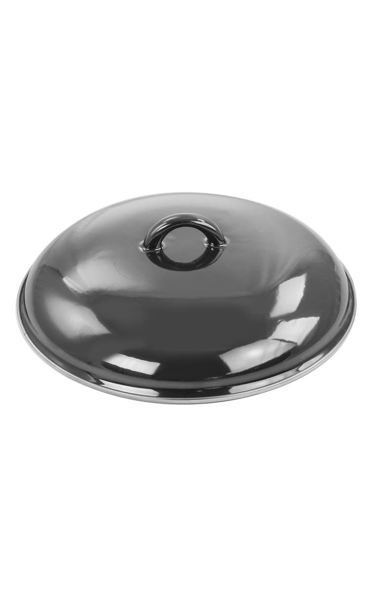 Gibson 6.5 Quart Steel Casserole with Lid, Alternate, color, Black