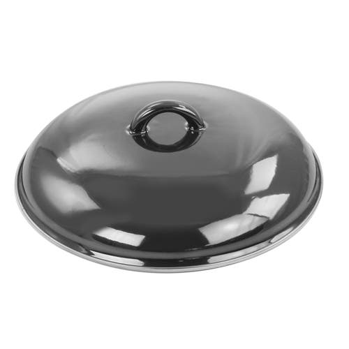 Gibson 6.5 Quart Steel Casserole With Lid In Black