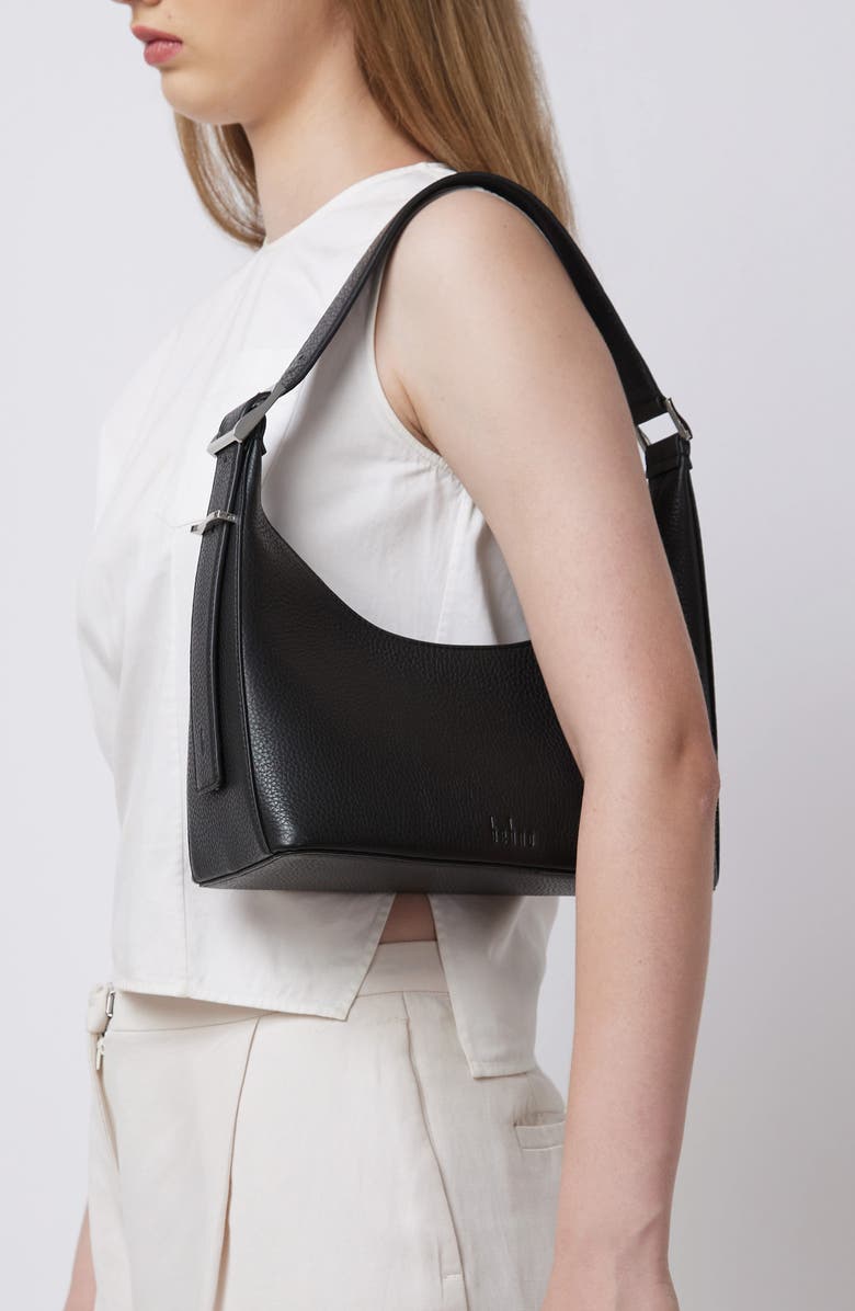 behno Danny Flatiron Pebble Leather Shoulder Bag, Alternate, color,