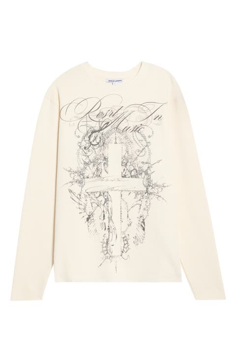Rest in Music Graphic Cotton Waffle Knit T-Shirt