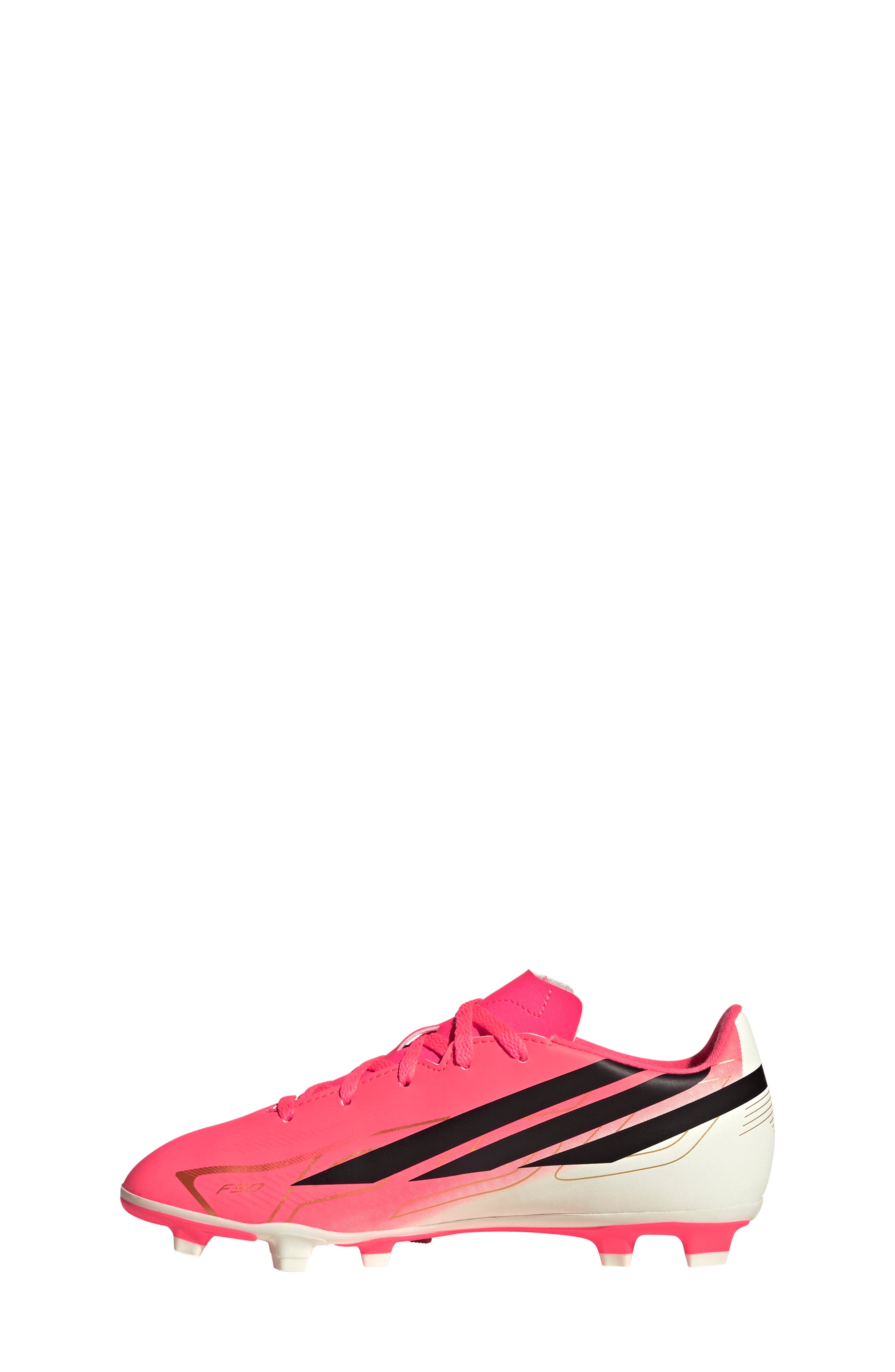 Kids' F50 Hyperfast Club Indoor Soccer Shoe, Alternate, color, TURBO/ BLACK/ GOLD