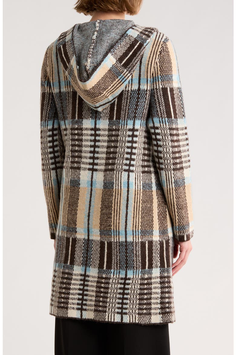 Plaid Cardigan, Alternate, color, BROWN