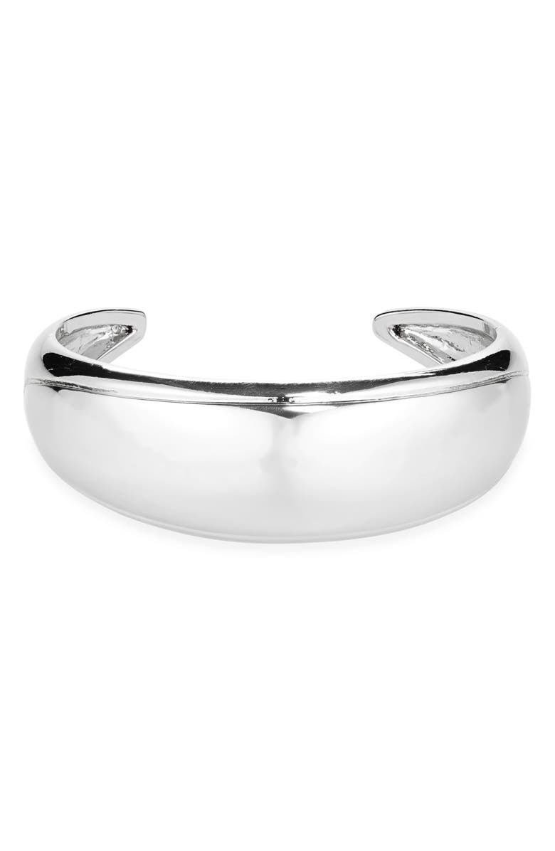 NORDSTROM RACK Domed Cuff Bracelet, Main, color, Silver