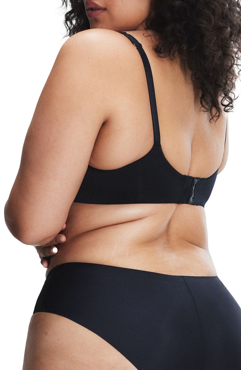 SAVAGE X FENTY Savage Not Sorry Low Cut Balconette Bra, Alternate, color, Black Caviar