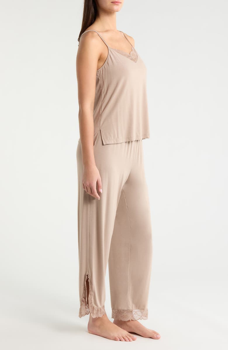 Nordstrom Moonlight Eco Lace Trim Pajamas, Alternate, color, Tan