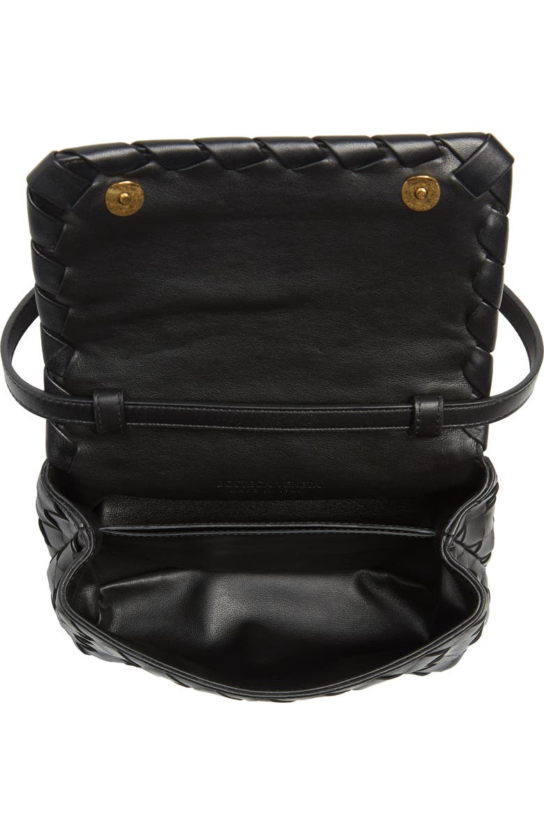 Bottega Veneta Mini Intrecciato Leather Crossbody Flap Bag, Alternate, color,
