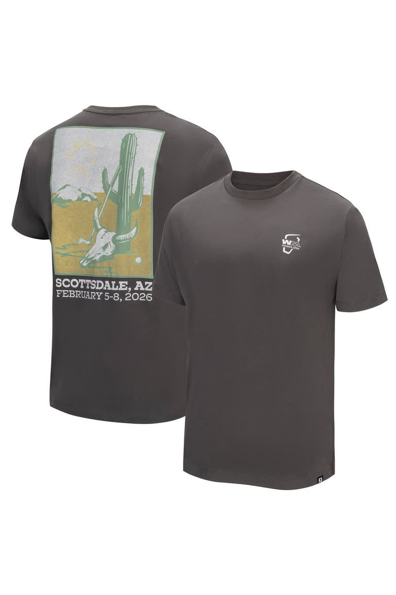 Men's FootJoy Gray WM Phoenix Open Cactus T-Shirt, Main, color, Gray
