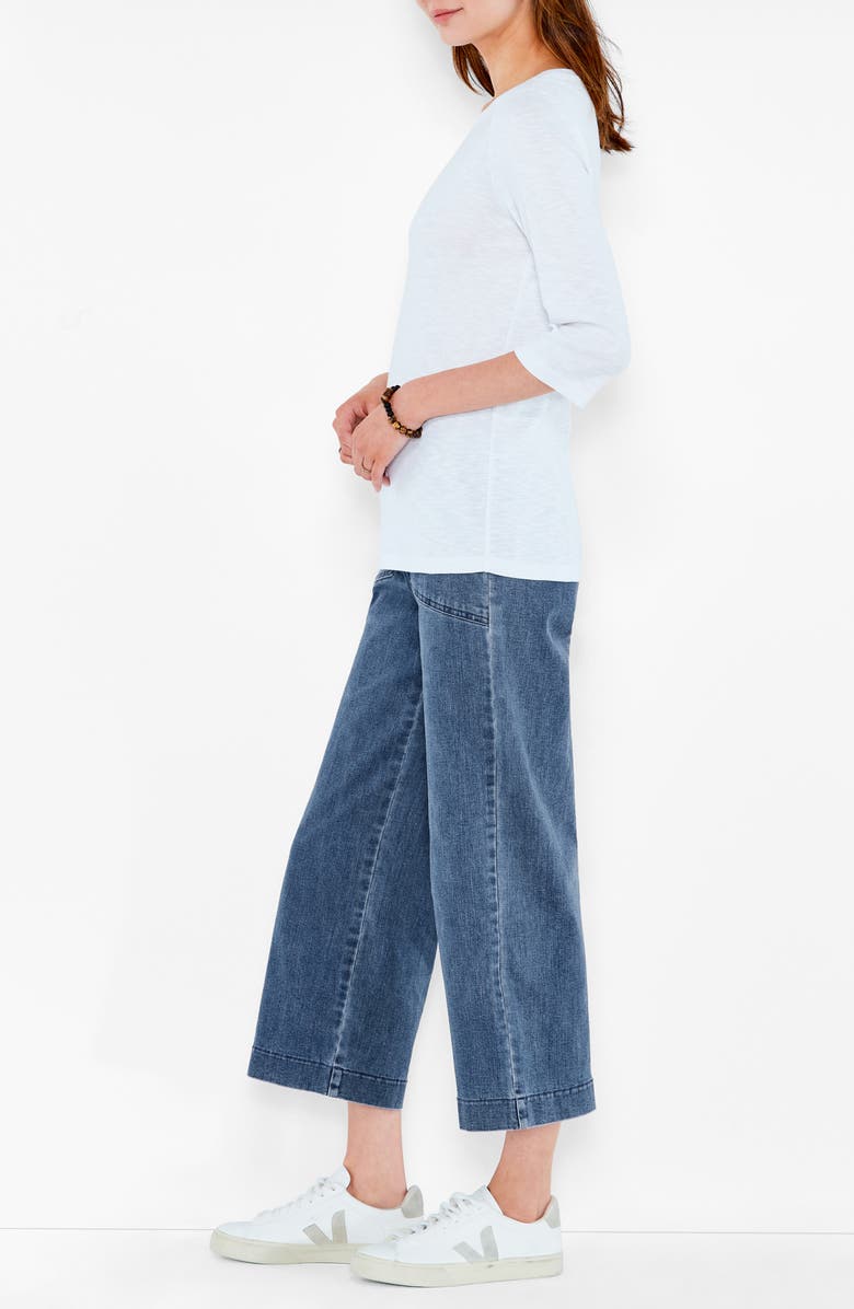 NZT by NIC+ZOE Boatneck T-Shirt, Alternate, color, Paper White