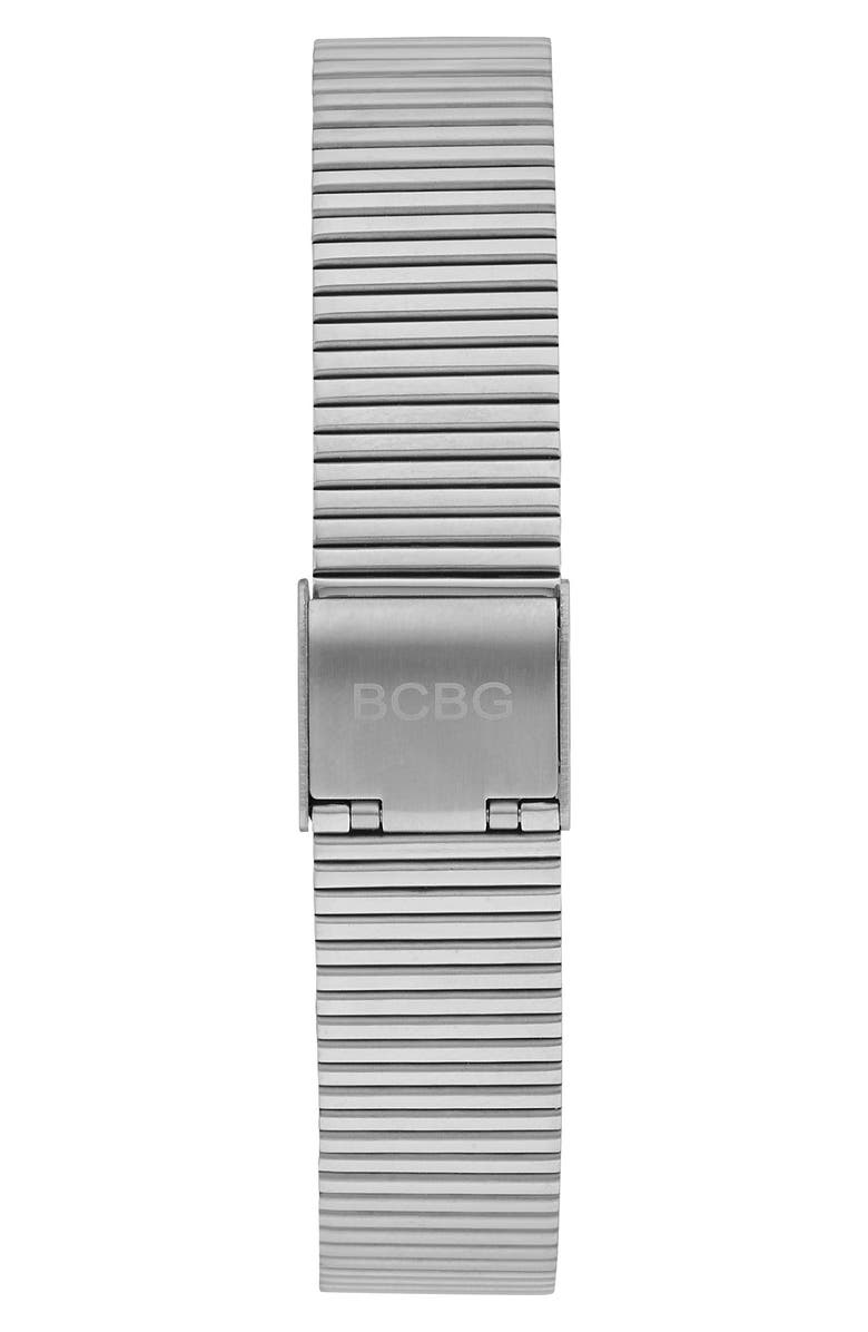 BCBG Bracelet Strap Watch, 34mm, Alternate, color, Silver