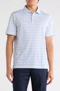 Bugatchi OoohCotton® Golf Print Polo