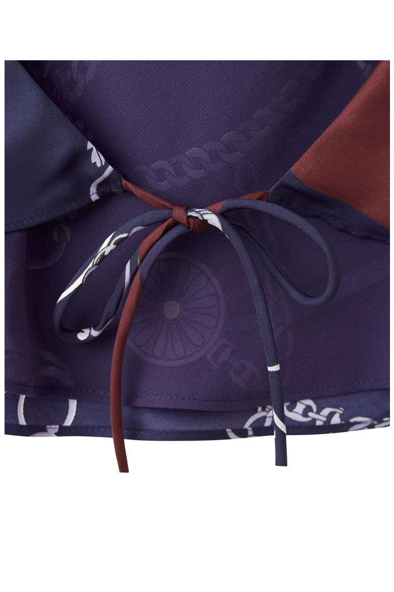 Print Halter Top, Alternate, color, NAVY