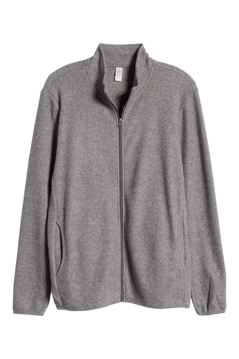 Zip Teddy Jacket, Alternate, color, ECO GREY