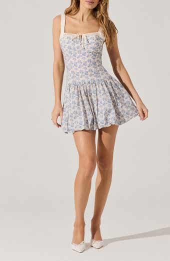 ASTR the Label Floral Milkmaid Cotton Bubble Dress
