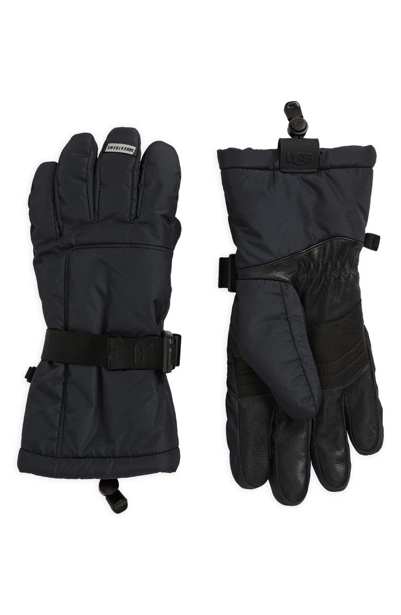 UGG<sup>®</sup> Shasta Gauntlet Gloves, Main, color, Black