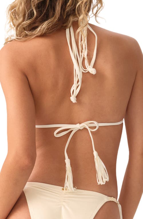 Pq Swim Mila Triangle Bikini Top In White