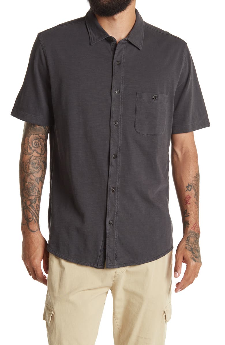 Faherty Seasons Knit Button-Up Shirt, Main, color,