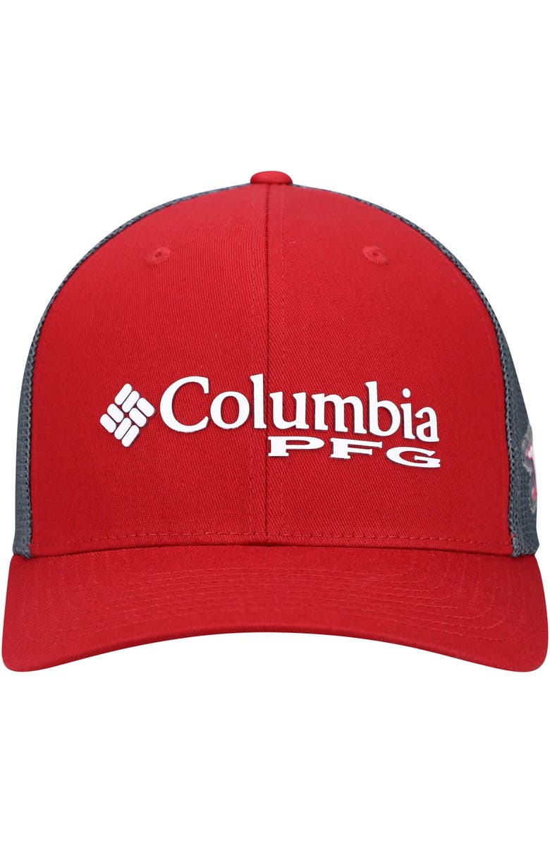 Columbia Men's Columbia Cardinal Arkansas Razorbacks PFG Snapback Adjustable Hat, Alternate, color, Cardinal
