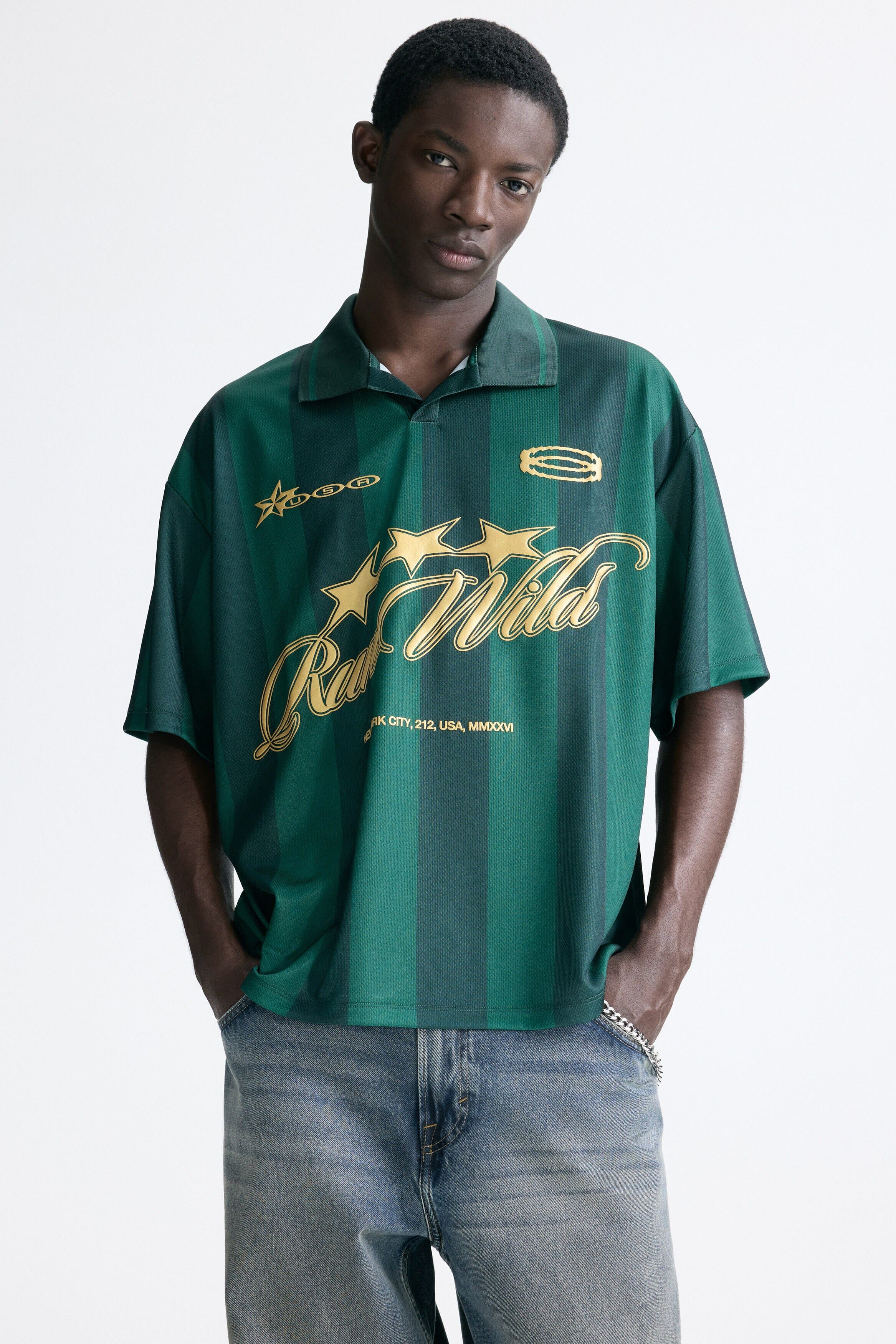 Jacquemus La Chemise Aloe Palm Tree Graphic Button-Up Shirt