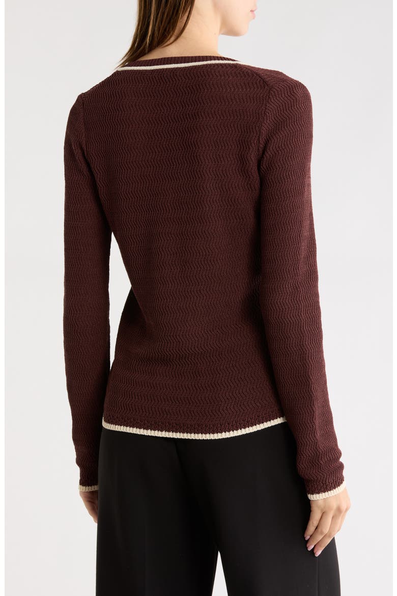 Costi V-Neck Sweater, Alternate, color, CHBRN