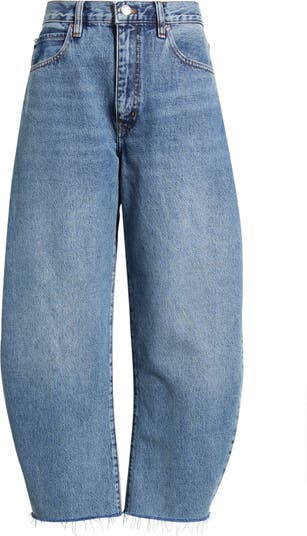 デニム・ジーパン FRAME FW25 THE BUBBLE CROP (2027RF210 KORF) THE BUBBLE CROP KNOCK OUT RAW FRAY – FRAME