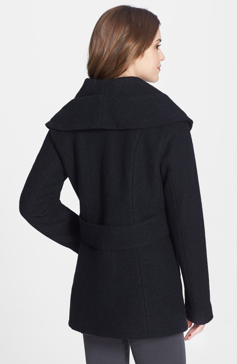 Halogen<sup>®</sup> Boiled Wool Shawl Collar Coat, Alternate, color,