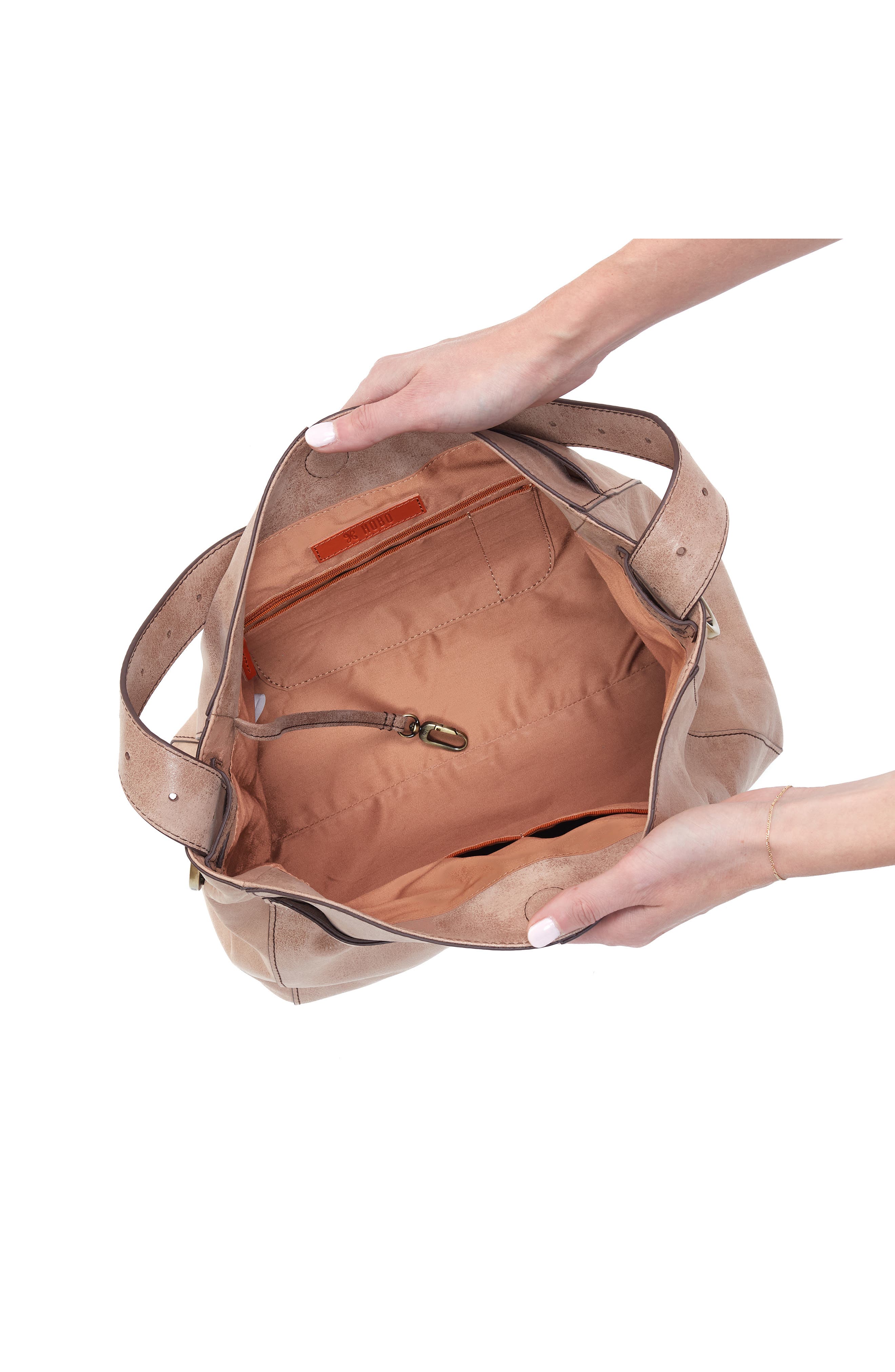 HOBO Render Leather Shoulder Bag, Alternate, color, 