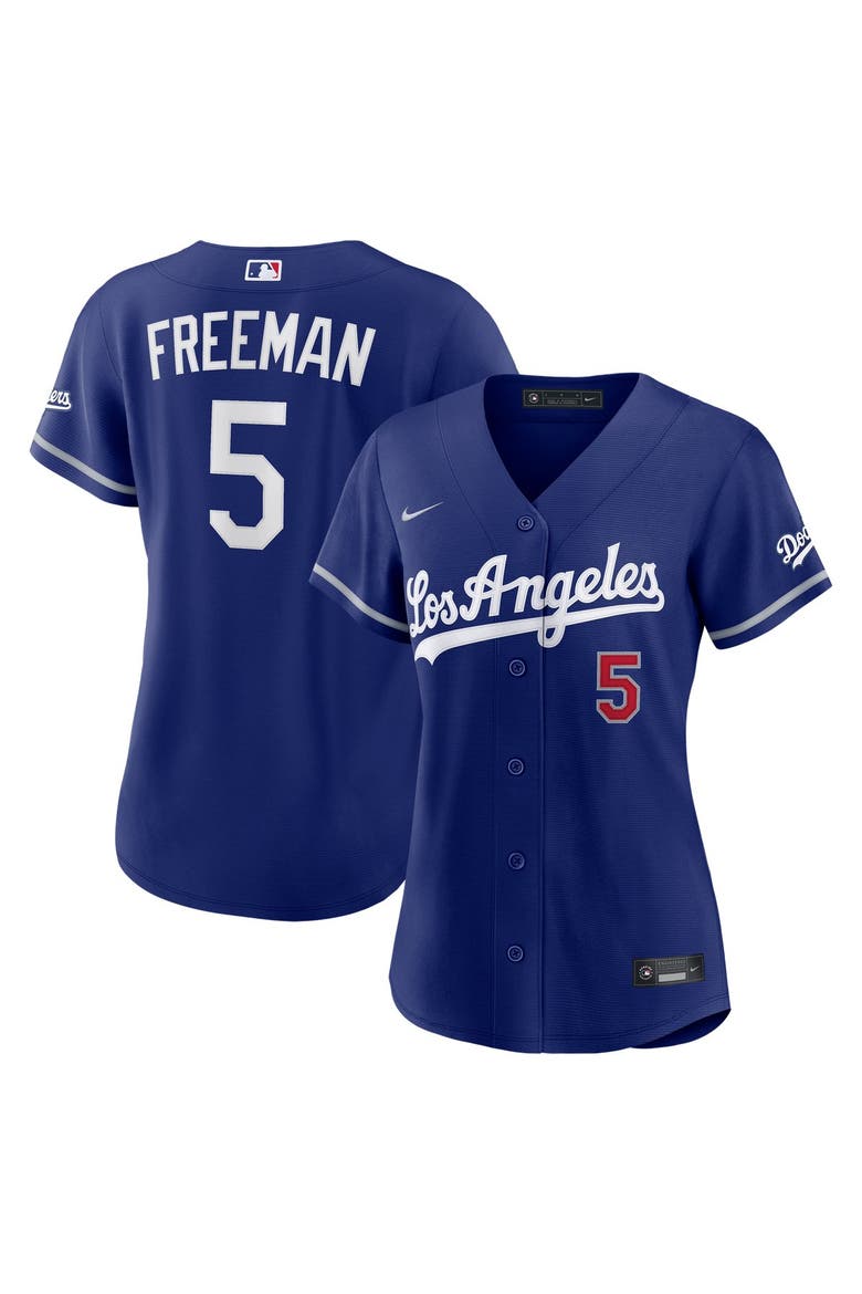 Women's Nike Freddie Freeman Royal Los Angeles Dodgers Alternate Stadium Jersey, Main, color, Deep Royal