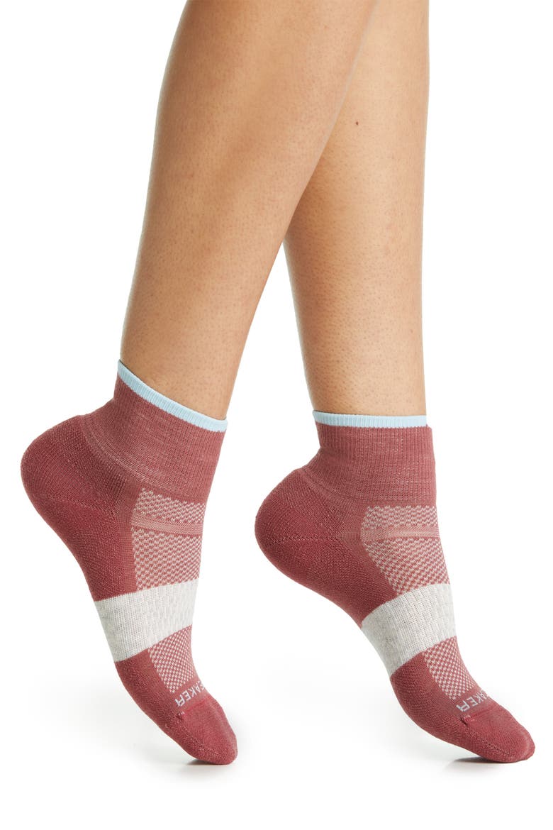 Hike+ Lite Mini Crew Socks, Main, color, GRAPE/ HAZE/ BLIZZARD HEATHER