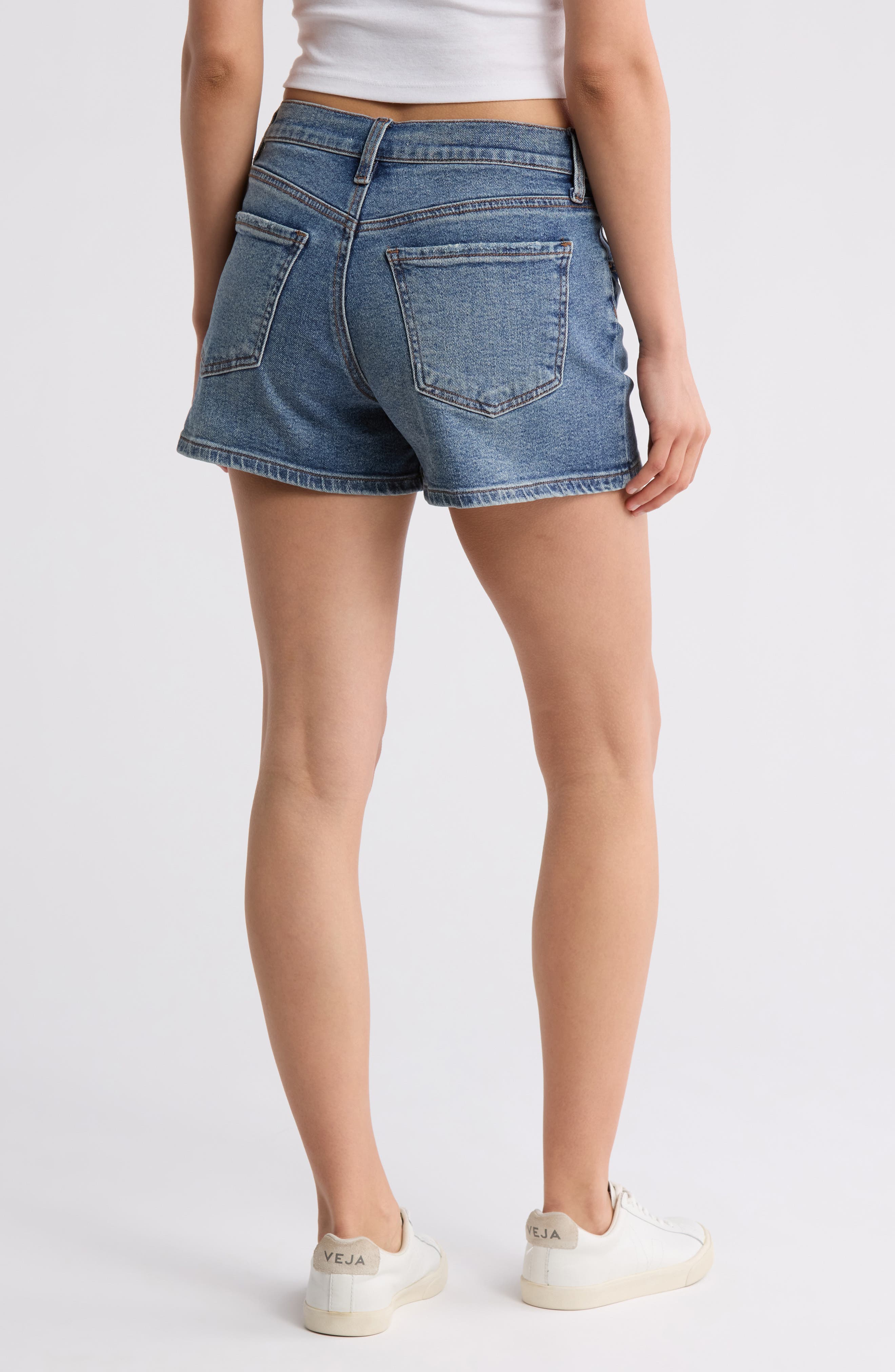 High Waist Denim Shorts - image 2