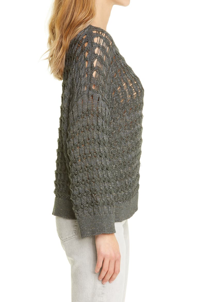 Cotton Blend Sweater, Alternate, color, GREEN