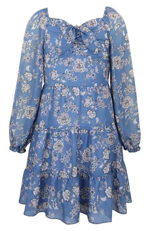 Kids' Mesh Print Dress