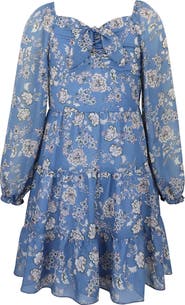 Zunie Kids' Mesh Print Dress
