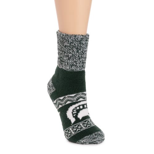 Muk Luks Gameday Unixex Short Heat Retainer Socks In Black