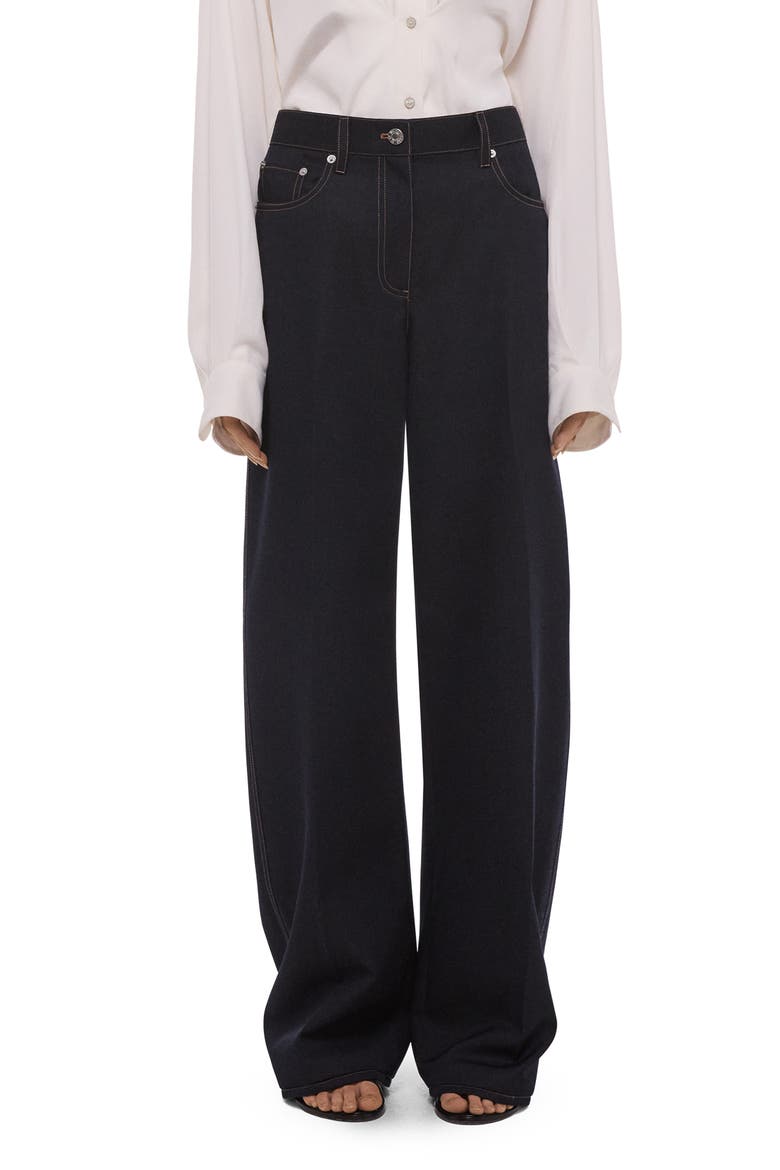 Relaxed Bootcut Jeans, Main, color, NAVY MELANGE