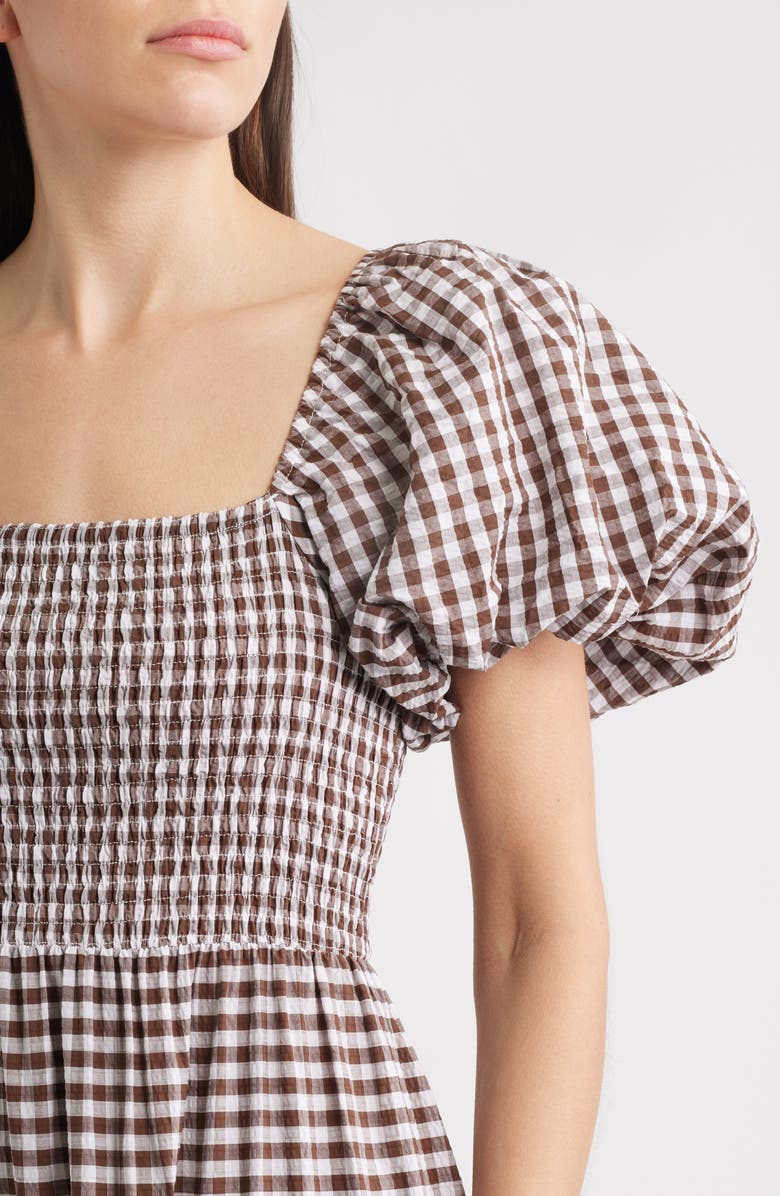 Sister Jane Pollen Gingham Check Midi Dress, Alternate, color, 