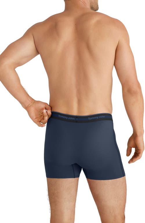 Tommy John 3-pack Comfort Micro 4-inch Boxer Briefs In Blue