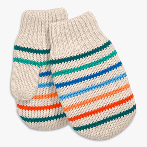 Baby Fleece-Lined Rainbow Stripe Mittens