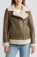 Sam Edelman Faux Leather & Faux Shearling Moto Jacket