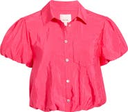 Cinq à Sept Allinae Button Up Crop Top