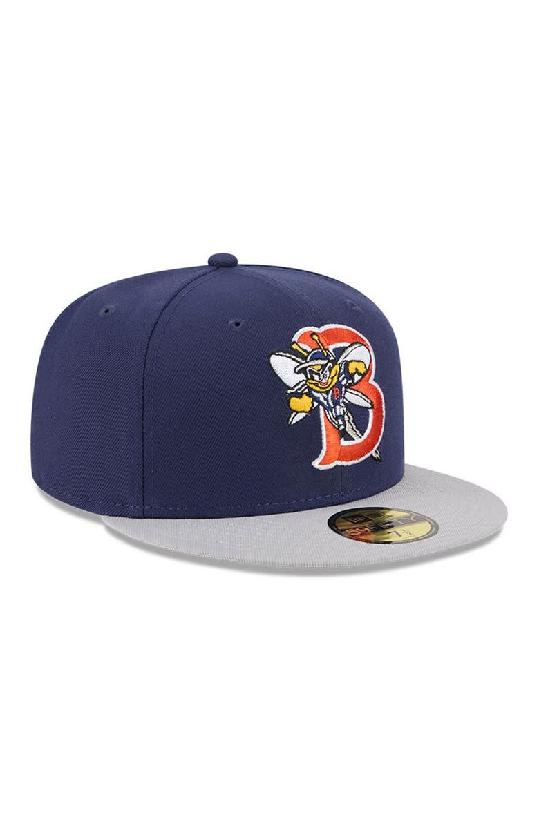 New Era Men's New Era  Navy Binghamton Rumble Ponies Theme Nights 59FIFTY Fitted Hat, Alternate, color, 