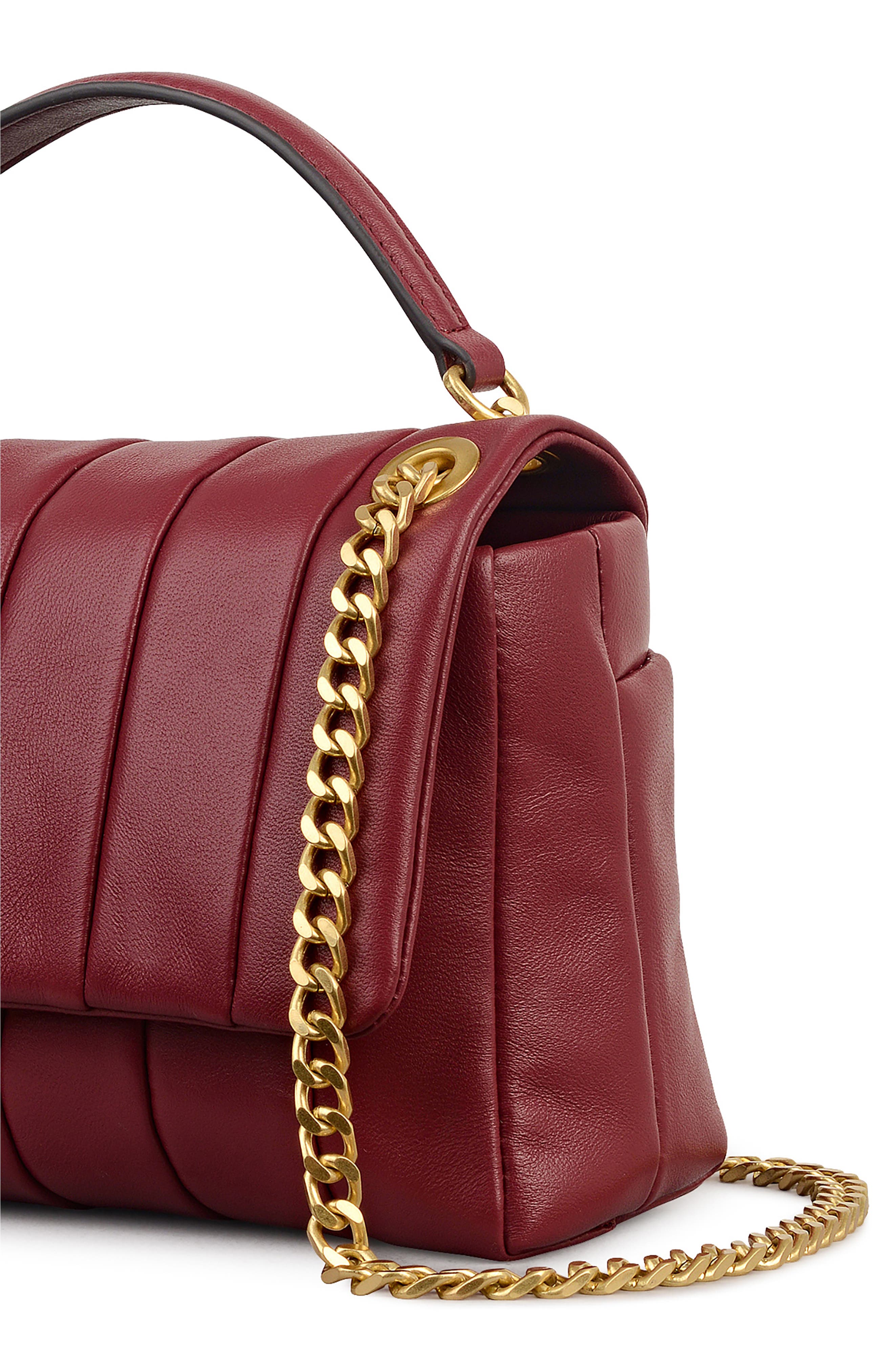 Radley Burton Way Mini Quilted Crossbody Bag, Alternate, color, Carmine