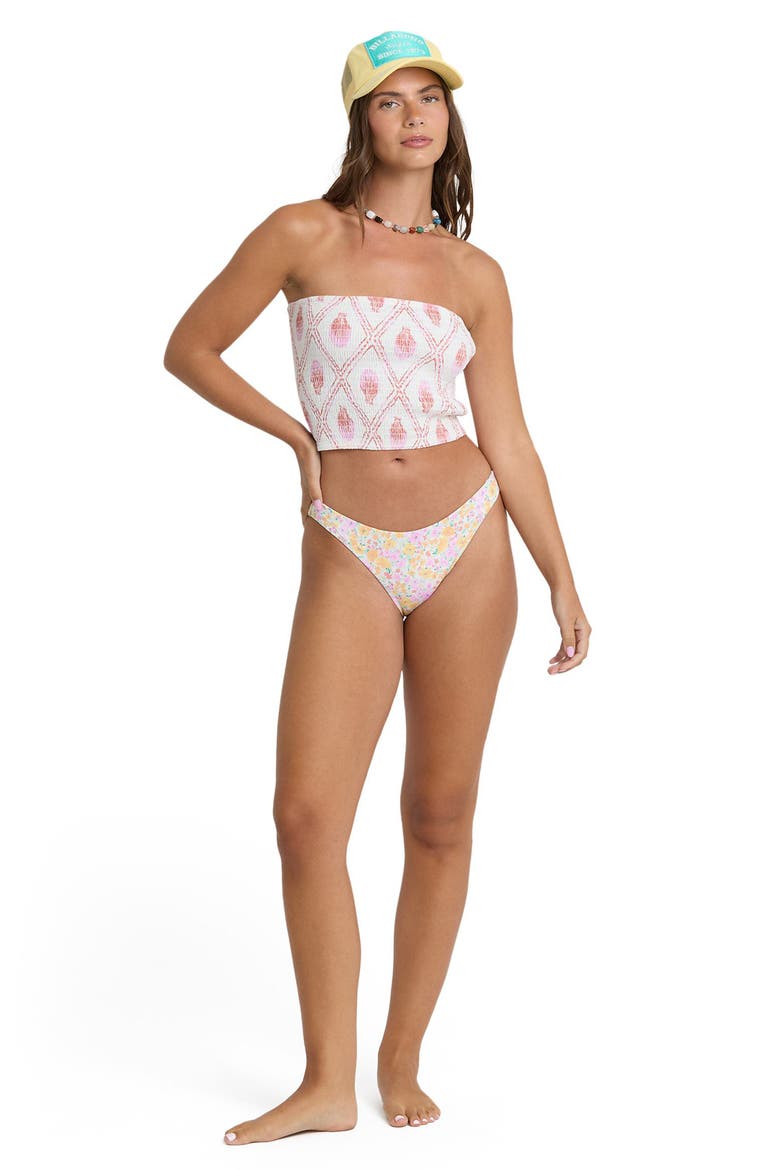 Simple Shell Smocked Tube Top, Alternate, color, SALT CRYSTAL