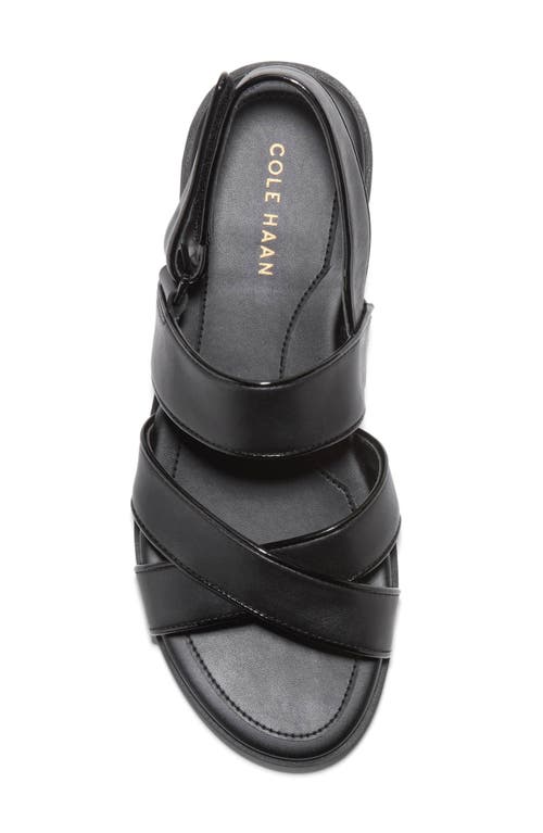 Cole Haan Mirabelle Crisscross Sandal In Black/patent/black