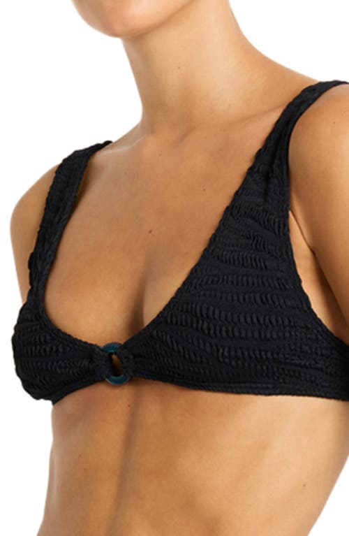 Bondeye Bond-eye Ring Scout Bikini Top In Black Tiger