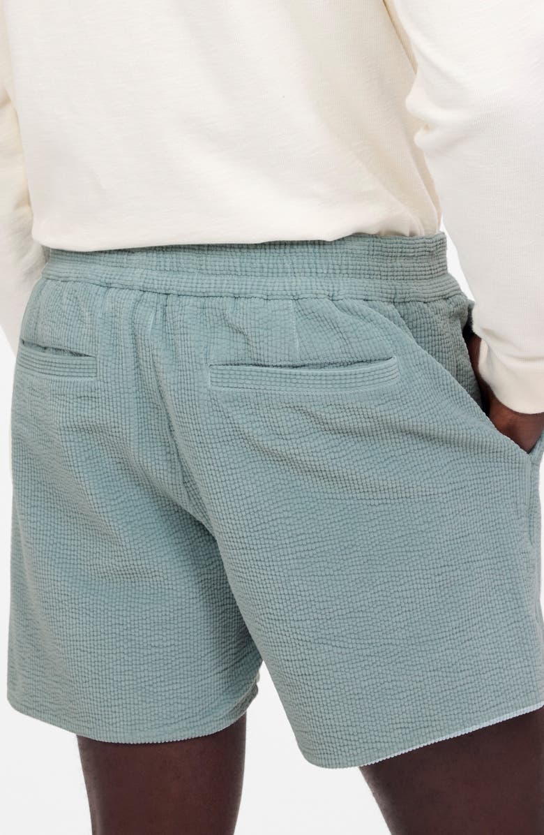 Madewell Seersucker Corduroy Everyday Shorts, Alternate, color, Blue Horizon