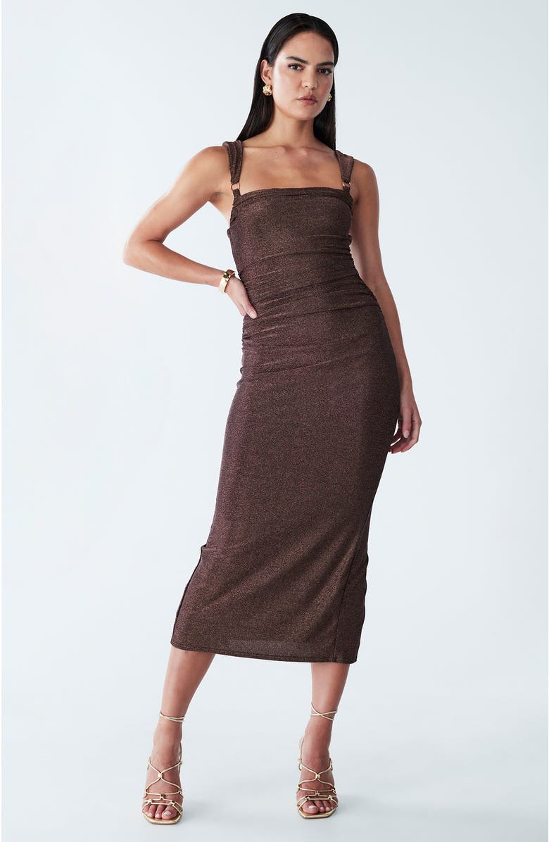 BWLDR Myran Dress, Main, color, Rose Gold